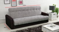 MACIEK tapicerowana pikowana sofa z prostymi boczkami