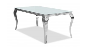 Stół GLAMOUR, CHX780 stal nierdzewna, szklany lub marmurowy blat
