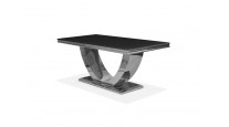 Stół CHX893 nowoczesny ze stali szlachetnej, szklanym lub marmurowym blatem