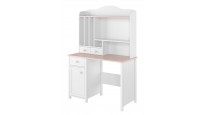 LUNA LN-03 - biurko 1d1s - biały/różowy