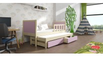 PIOTRUŚ 1 sosnowe pojedyncze łóżko parterowe dla dzieci