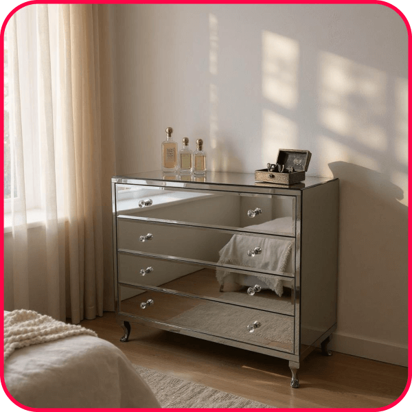 Nowoczesne aranżacje z komodami lustrzanymi – styl i przestrzeń w jednym