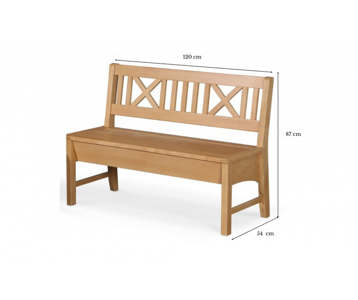 Drewniana ławka kuchenna BONN 130 cm