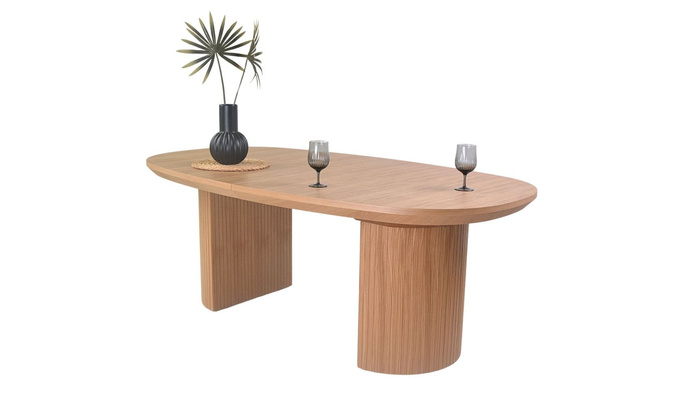 Stół Paweł rozkładany na ryflowanej nodze 110 cm x 200 - 300 cm T72