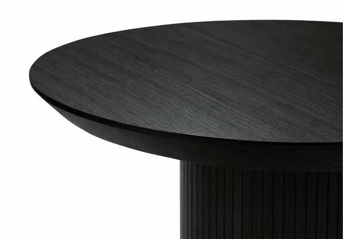 Stół okrągły, rozkładany na ryflowanej nodze DARIUSZ T68 130-180 cm