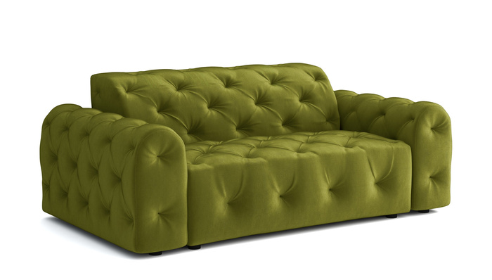 Stylowa sofa 2 osobowa z eleganckimi pikowaniami Candy190x94 cm