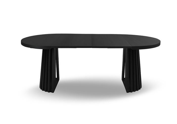 Stół okrągły, rozkładany na ażurowej nodze BARTEK T77 110-210 cm