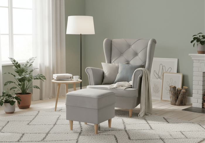 Fotel uszak z pikowaniem RIO 90x105 cm