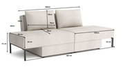 Wielofunkcyjna sofa narożna z funkcją spania Tomi 240x160 cm