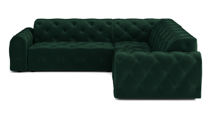 Stylowy narożnik z eleganckimi pikowaniami Candy 254x254 cm