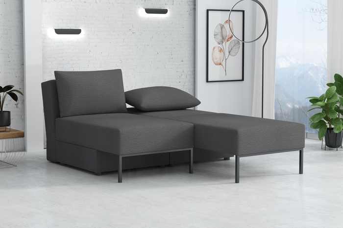 Wielofunkcyjna sofa narożna z funkcją spania TOMI 165x205 cm