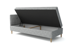Łóżko kontynentalne pojedyncze lewostronne HADES z pojemnikiem 94x204 cm