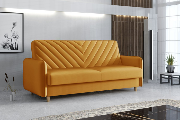 Wersalka rozkładana Loren 186x120 cm - granatowa Amon 07