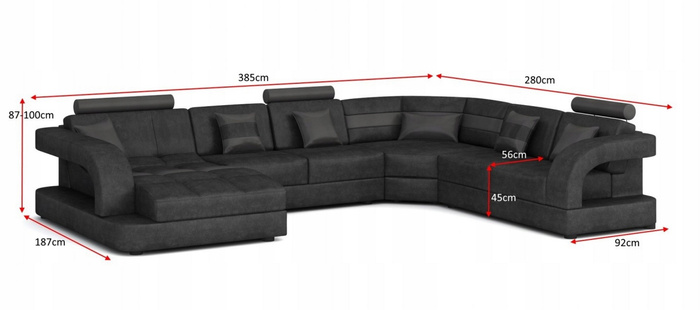 NAROŻNIK HUDSON C 385x280 cm