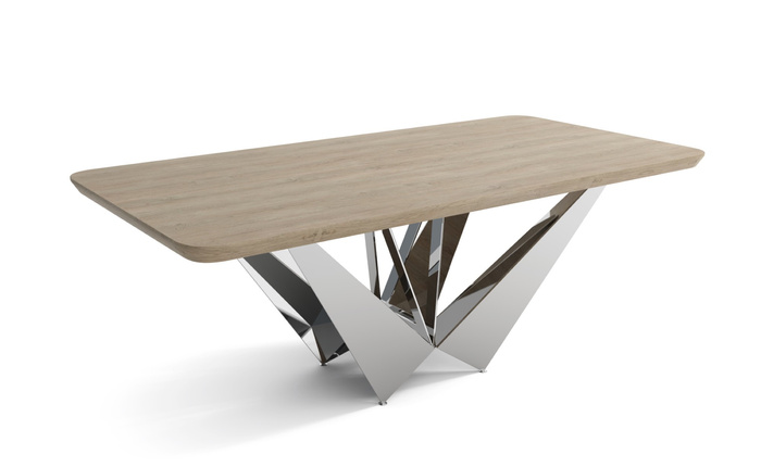 STÓŁ LOFTOWY FORNIROWANY NA METALOWYCH NOGACH PRESTON