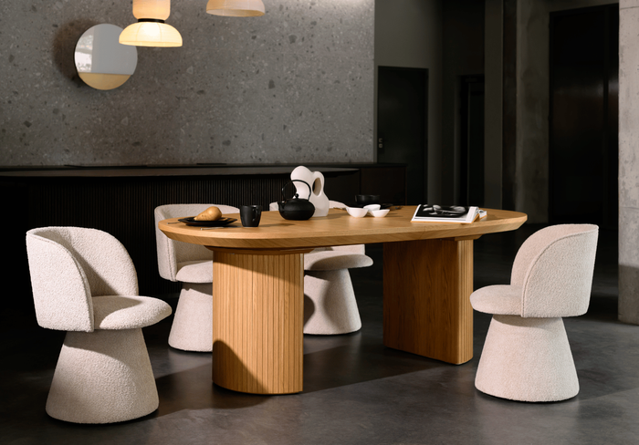 Stół rozkładany na ryflowanej nodze PAWEŁ T72 110x200-300 cm