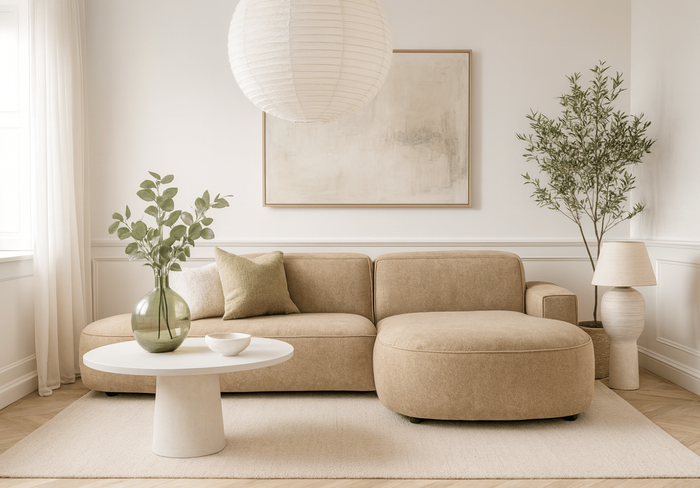 Narożnik prawostronny z otomaną LUCAS 285x165 cm