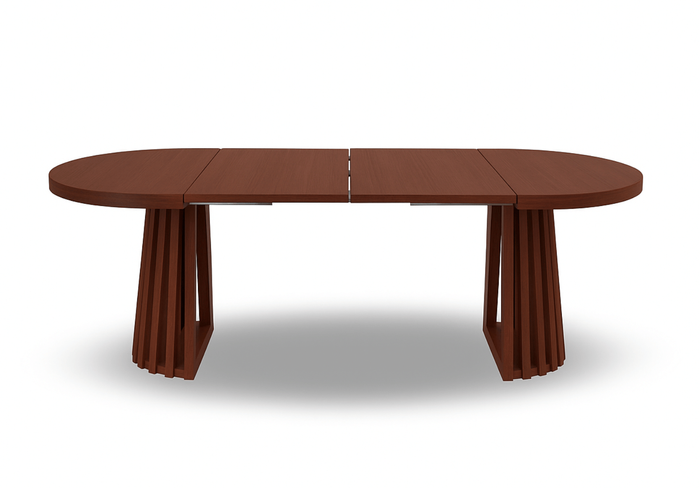 Stół okrągły, rozkładany na ażurowej nodze BARTEK T77 110-210 cm