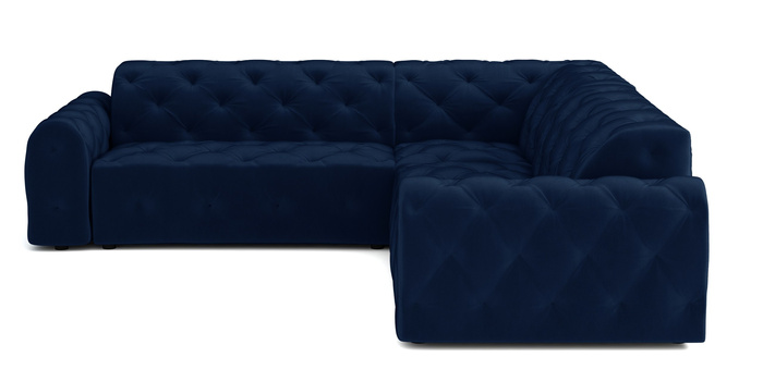 Stylowy narożnik z eleganckimi pikowaniami Candy 254x254 cm