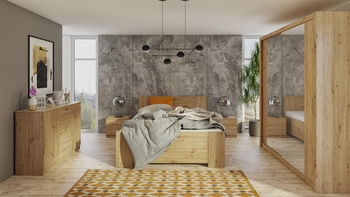 Szafa przesuwna z lustrem o szerokości 180 x 215 cm Bianca