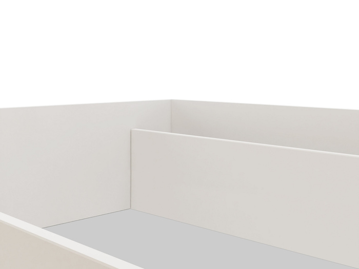 Łóżko drewniane białe z materacem ATENA 140x200cm