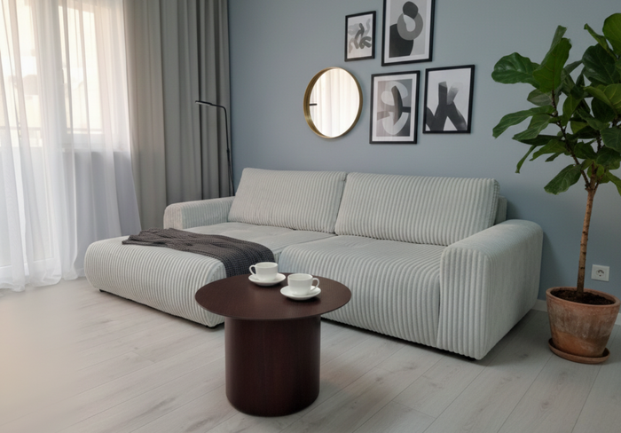 Stolik kawowy DOROTA z fornirem dębowym, 60x40 cm