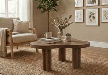 Stolik kawowy CIRRUS z fornirem dębowym 60,5 x 33 cm