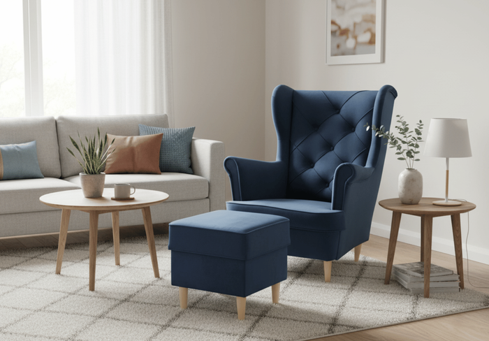 Fotel uszak z pikowaniem RIO 90x105 cm