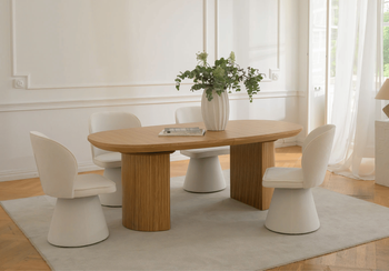 Stół rozkładany na ryflowanej nodze PAWEŁ T72 110x200-300 cm