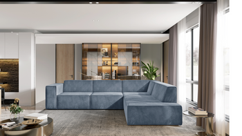 Nowoczesny narożnik modułowy do salonu Gaba A  285x254 cm