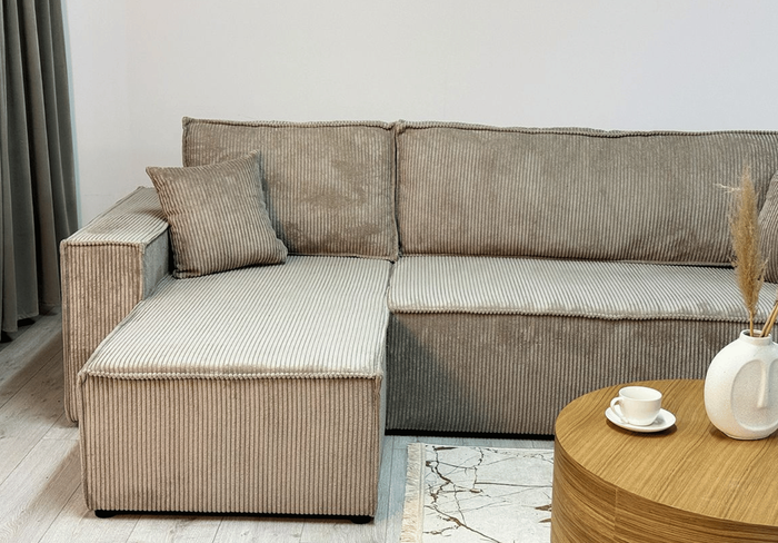 Narożnik uniwersalny z funkcją spania DENIS 244x142 cm