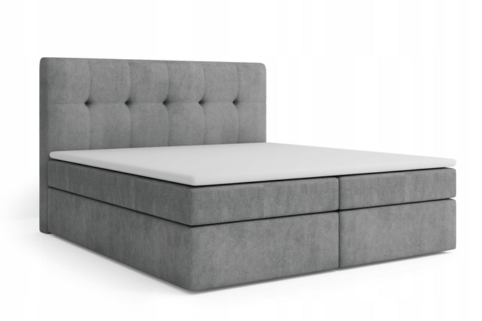 Łóżko kontynentalne Diego 160x200 z topperem i 2 pojemnikami na pościel 