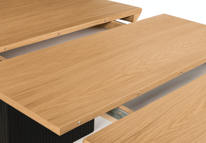 Stół rozkładany na ryflowanej nodze PAWEŁ T72 110x200-300 cm