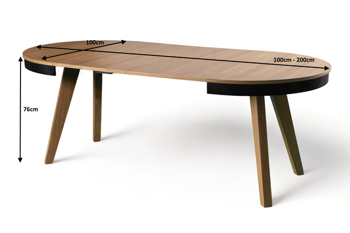 Stół okrągły, rozkładany PATRYK T70 100-200 cm