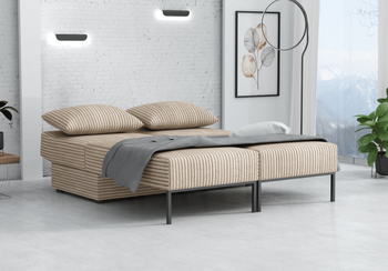 Wielofunkcyjna sofa narożna z funkcją spania TOMI 165x205 cm