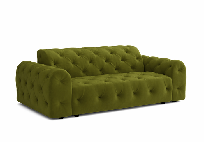 Sofa 4-osobowa z eleganckimi pikowaniami CANDY 255x107 cm