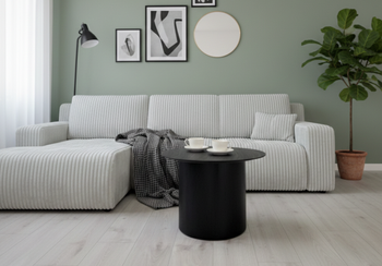 Stolik kawowy DOROTA z fornirem dębowym, 60x40 cm