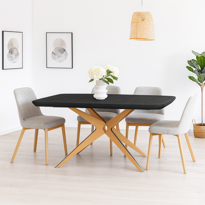 Stół rozkładany dębowy MIESZKO T78 110x200-300 cm