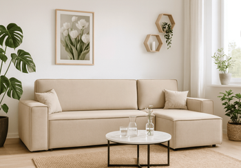 Narożnik uniwersalny z funkcją spania DENIS 244x142 cm