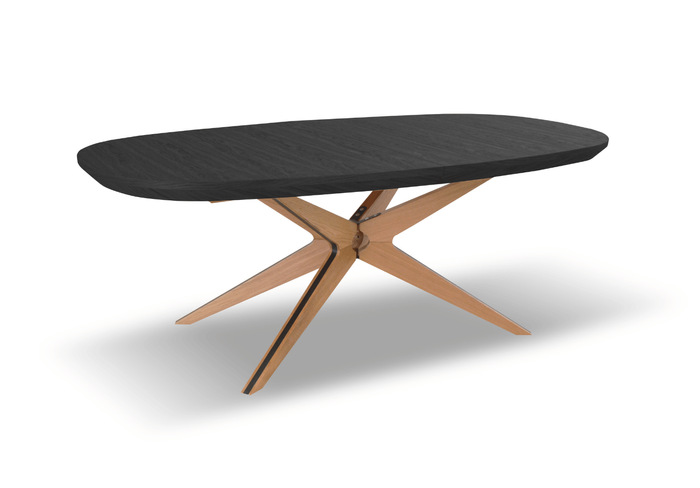 Stół owalny dębowy rozkładany GNIEWKO T79 110x200-300 cm