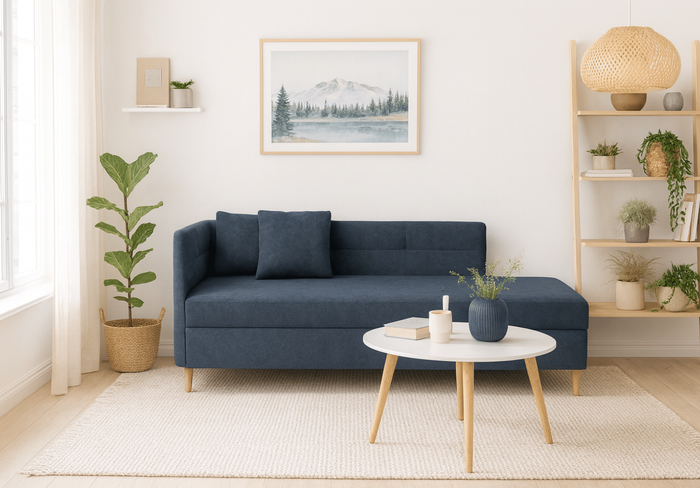 Łóżko kontynentalne pojedyncze lewostronne HADES z pojemnikiem 94x204 cm