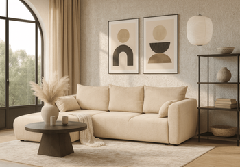 Narożnik lewostronny z funkcją spania LUNA 255x165 cm