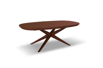 Owalny dębowy stół rozkładany 110 cm x 200-300 cm T79