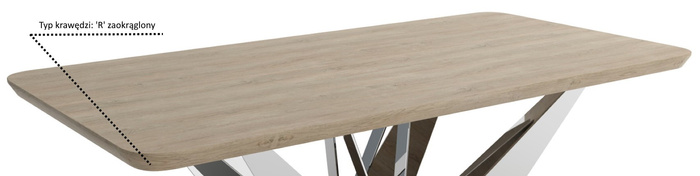 STÓŁ LOFTOWY FORNIROWANY NA METALOWYCH NOGACH PRESTON