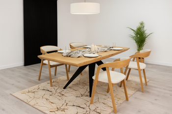 Stół Kazik rozkładany na metalowej nodze 100 x 180 - 280 cm T56