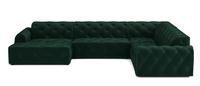 Stylowy narożnik z eleganckimi pikowaniami Candy 334x254 cm