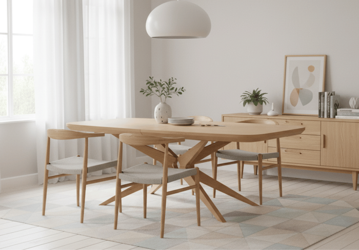 Stół rozkładany dębowy MIESZKO T78 110x200-300 cm