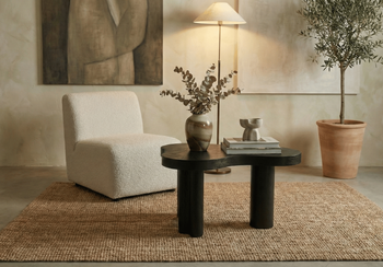 Stolik kawowy CIRRUS z fornirem dębowym 60,5 x 33 cm