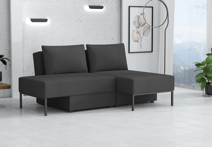 Wielofunkcyjna sofa narożna z funkcją spania TOMI 165x205 cm