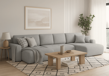 Narożnik z funkcją spania U MOET 342x142 cm